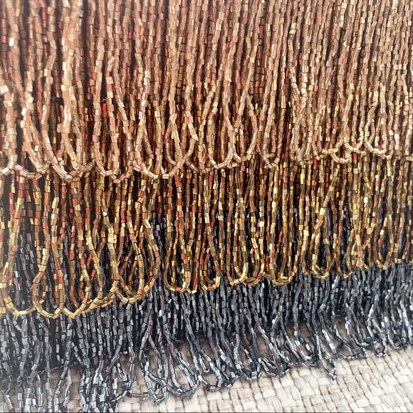 Metallic Fringe Zip Crossbody with Metal Chain - Picture 3 of 6